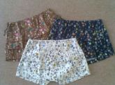 Short Saia Em Linho Estampado