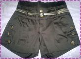 Shorts com cinto cintura alta